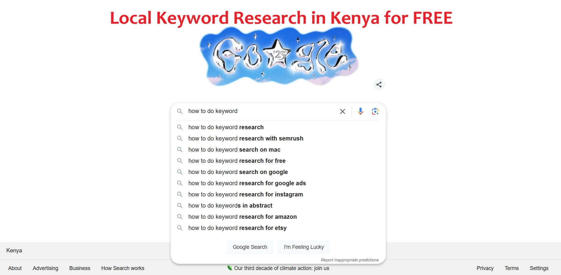 Local Keyword Research in Kenya with Google Business