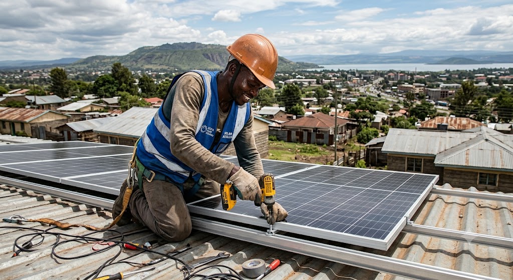 example of a real photo for solar installation in nakuru to use as localized content